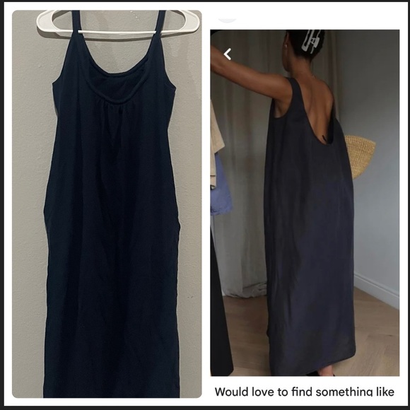 Cos gathered rope neckline minimalistic maxi pockets Sz medium M - Picture 1 of 14